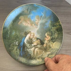 1995 Lefton Collection Artwork Plate Madonna And Child Vintage Circa 1520